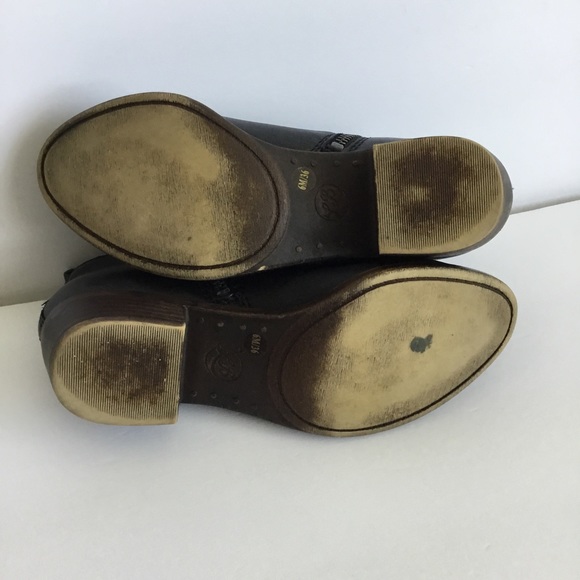 Lucky Brand Size 6 “Basel” Booties Leather Black Witchy Boho - Picture 6 of 12